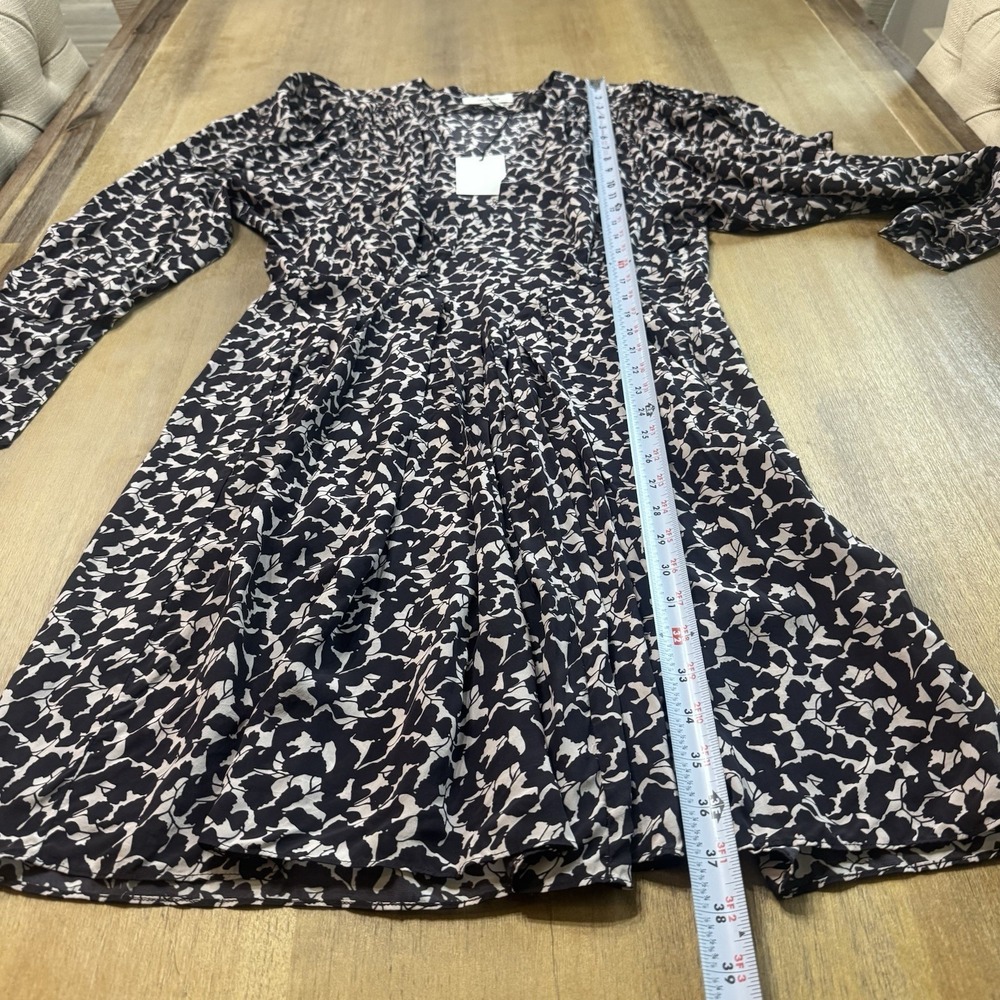 Isabel Marant Arone Pleated Mini Dress Size 36 Black Ecru Print New‎ - Picture 5 of 16